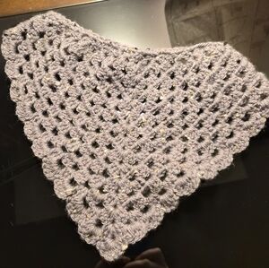 Purple Tweed Crochet Bandana